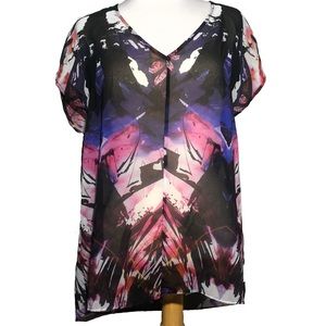 NWT ASKARI McKayla sheer top in Moon Crush